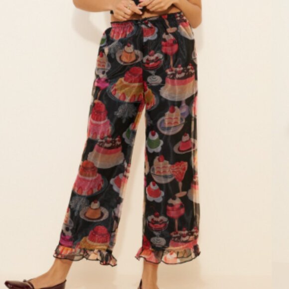 Lisa Says Gah Pants - Liora Ruffle Pants Lisa Says Gah - Dessert Table Black